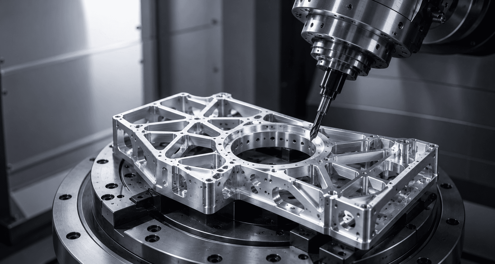 5-Axis machining of satellite structures